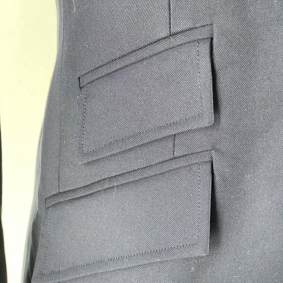 Tuckernuck Hawthorne Blazer Navy Blue Longline Single Breasted Two Button Small - Picture 9 of 15